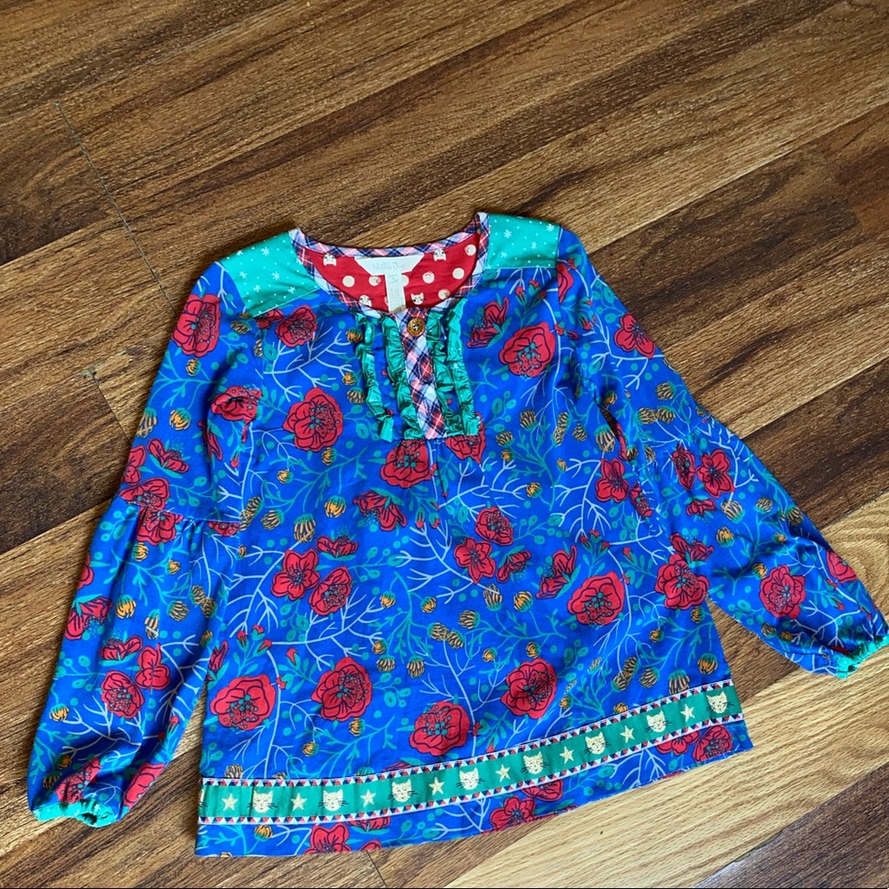 Matilda Jane red  floral long sleeve top size 6